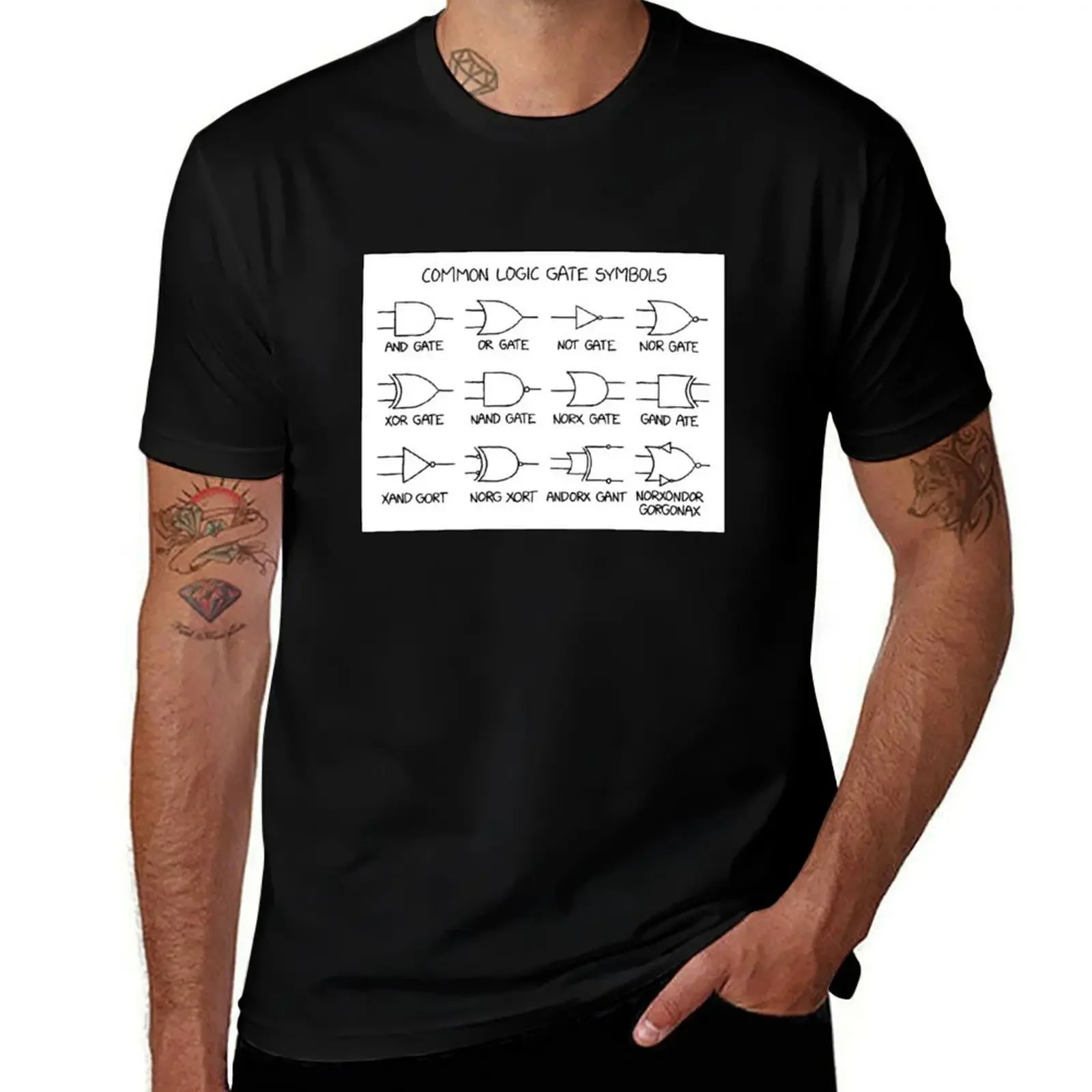 Logic Gates T-Shirt funny meme t-shirts Aesthetic clothing t shirt for men