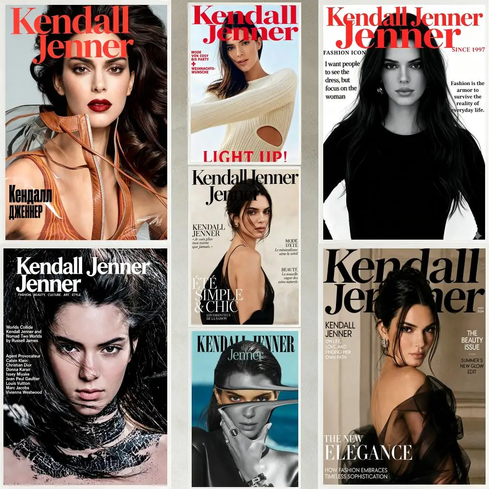 actress Kendall Jenner Poster Poster HD Waterproof Self-adhesive Art Print Wall Decor for Bedroom Living Room Gift