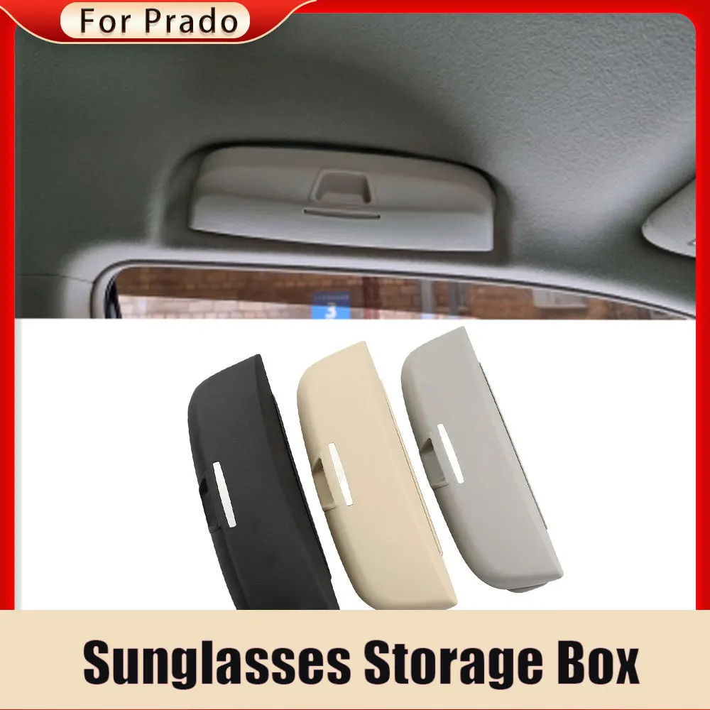 

Car Sunglasses Sun Glasses Storage Box Eyeglasses Case Holder for Toyota Land Cruiser Prado 2700 4000 Glasses Clip Accessories