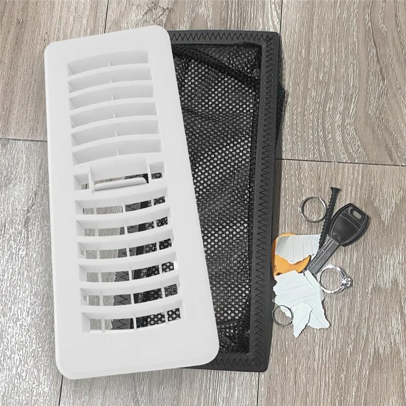 Trappola per copertura del registro a pavimento, 6 pezzi da 4 pollici x 10 pollici con filtro per bocchetta dell'aria, copertura in rete per schermo di presa d'aria a pavimento - [Qahk]
