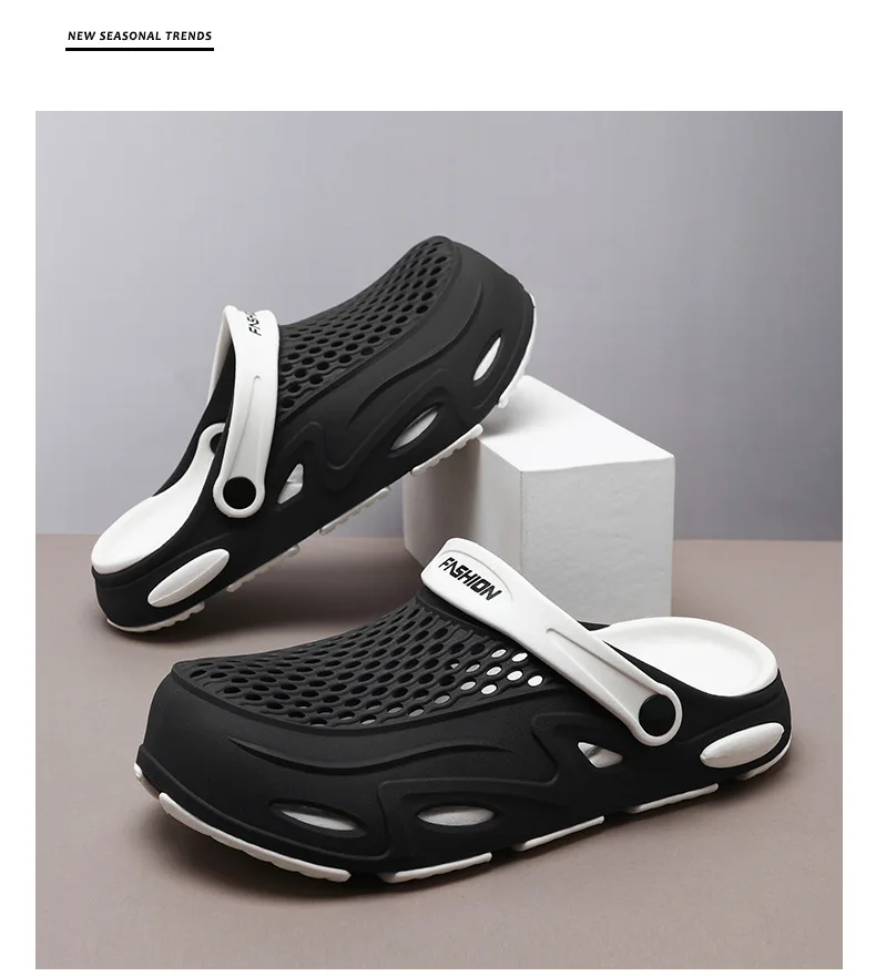 

Men's Summer Fashion Breathable Slip-On Mesh Sandals Quick-dry Lightweight Wear-resistant Anti-Slip Outdoor Casual Beach Sandals