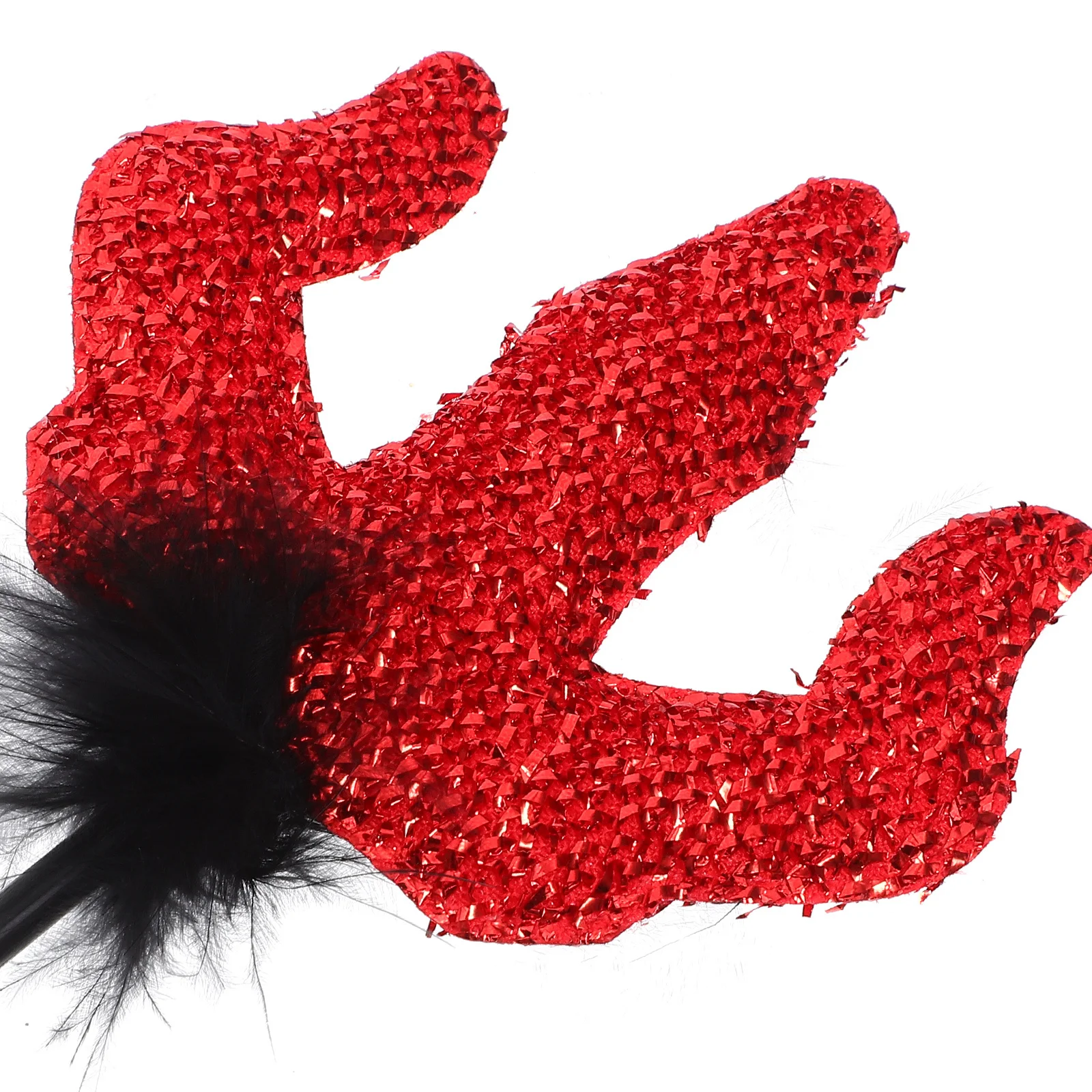 

Halloween Pitch Fork Ornament Exquisite Cosplay Durable Decorative Party Accessory Glitter Pitch Fork