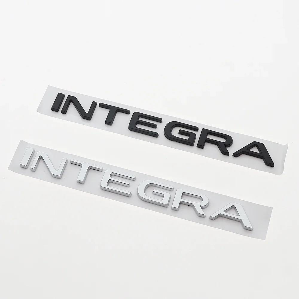 1PC 3D ABS INTEGRA Car Letter Logo Sticker Tail Bumper Badge Auto Rear Trunk Emblem Decals Accessories BT