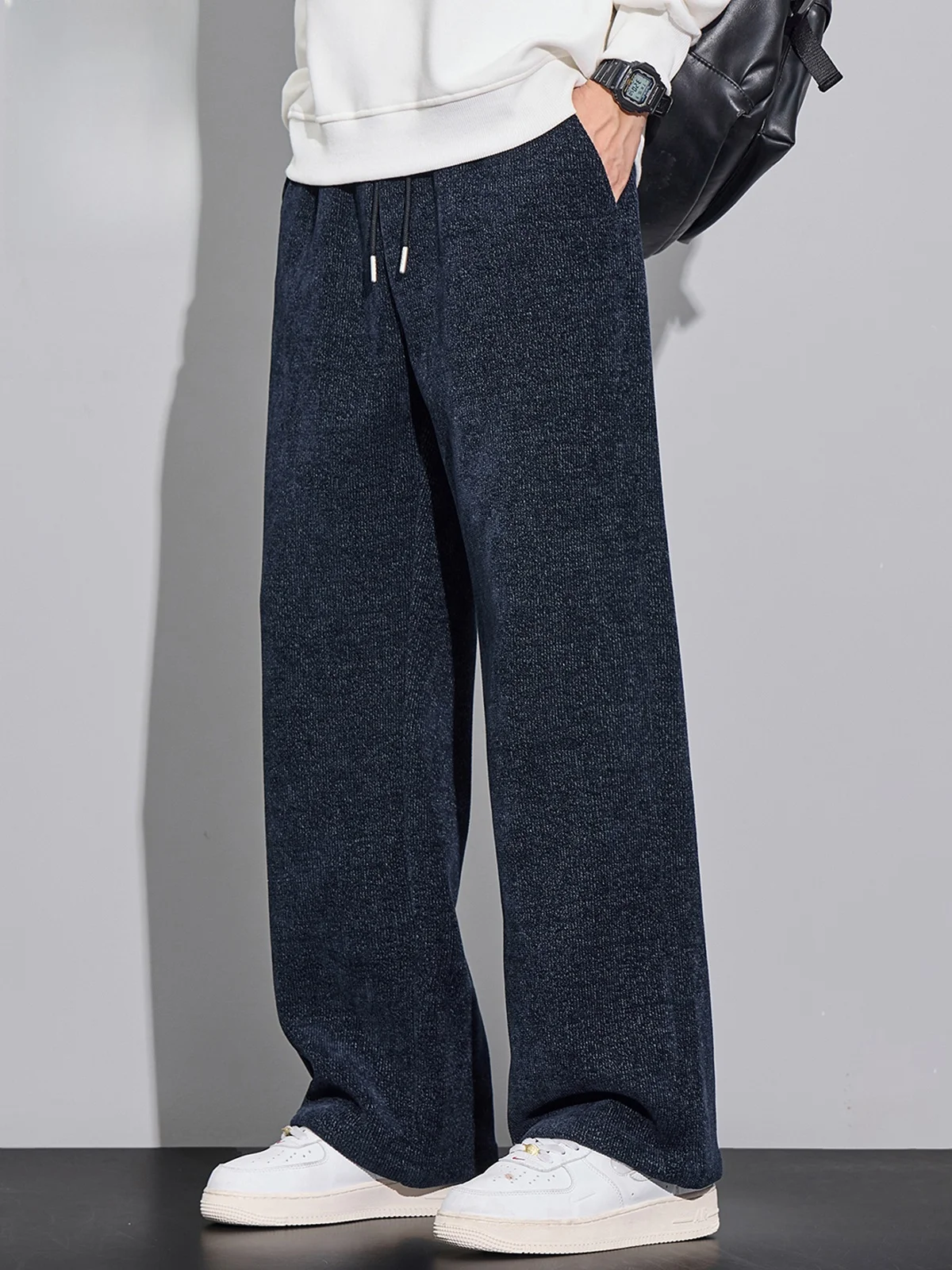 

Men's Wide Leg Casual Pants Spring 2026 Loose Straight Tube Long Trousers Sli Comfortable Casual Faion