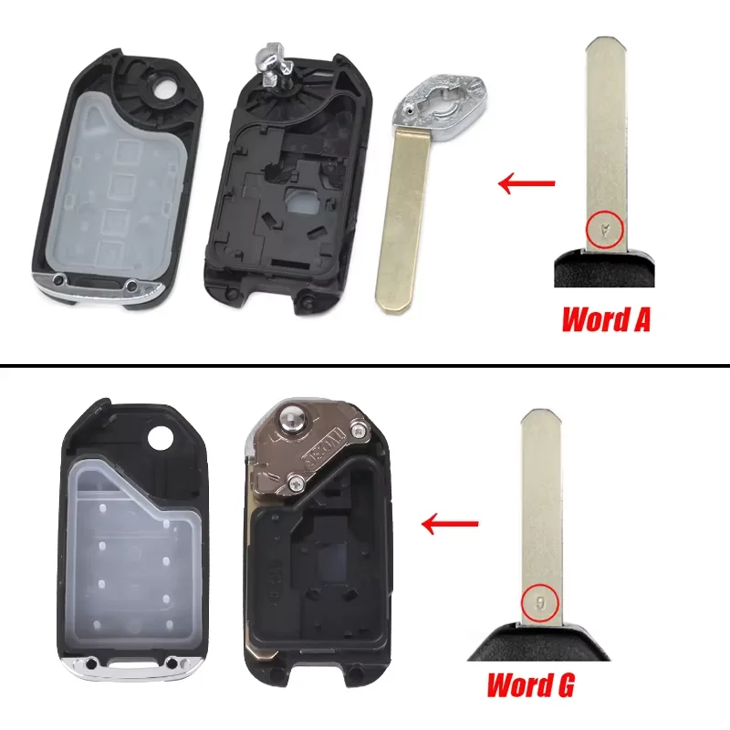2/3 Button Car Key Shell Case Accessories For Honda Civic City Accord CR-V HR-V XR-V Jazz Vezel FR-V With A/G Type Uncut Blade