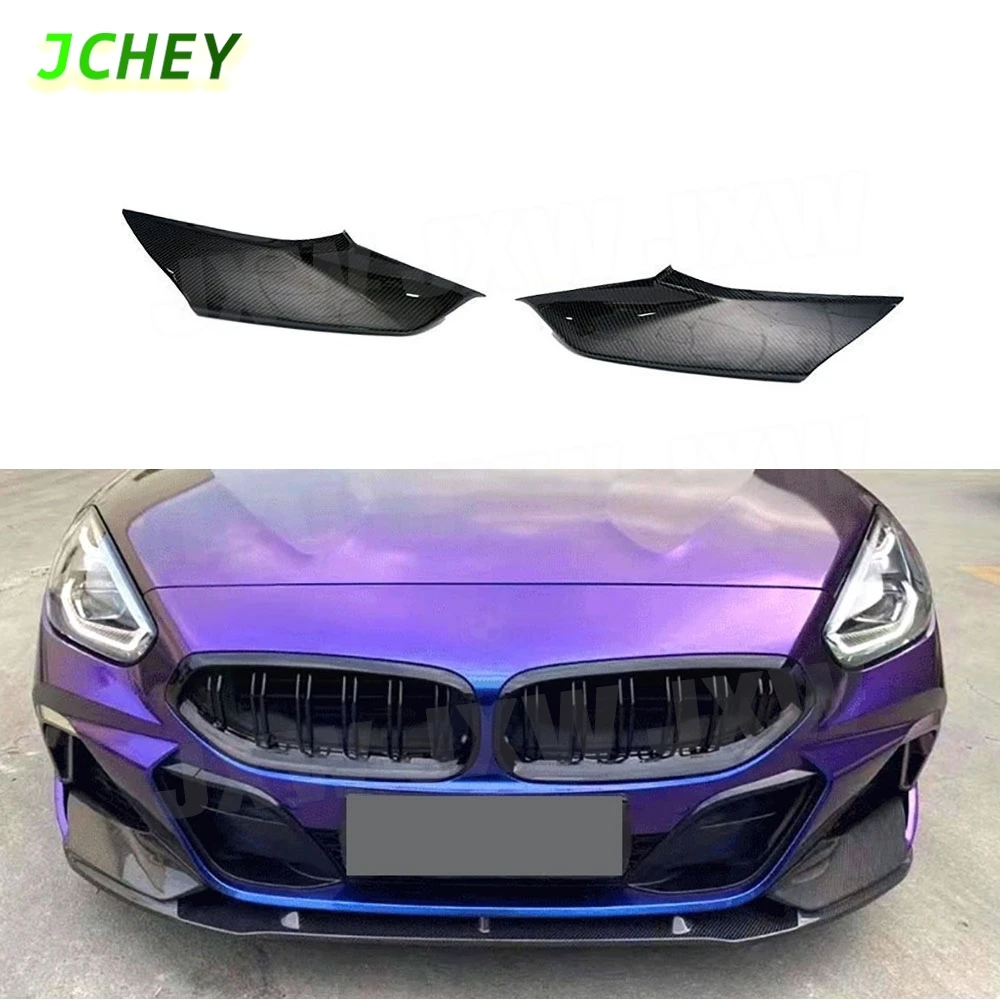 

JCHEY Front Bumper Flaps Apron Splitters For BMW Z4 G29 M Sport 2019 2020 2021 Carbon Fiber Front Bumper Body Kits Car