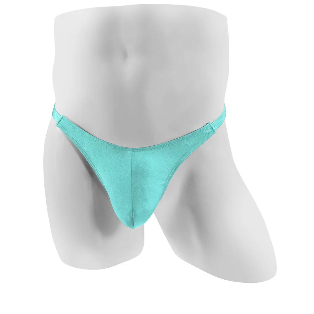 Men's Erotic T Back Thong Gays Sexy Low Waist U Convex Pouch G-string Homme Open Buttcks Underpants Elastic Soft Comfort Panties