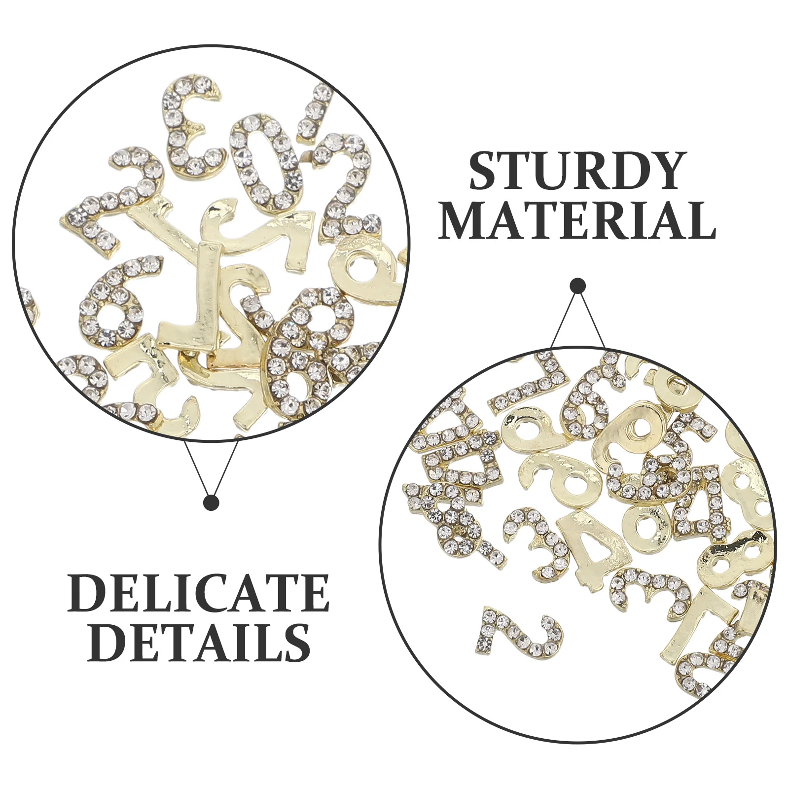 100 pezzi di ciondoli per unghie di lusso numeri di strass abbaglianti gemme flatback per numeri di strass per nail art con finitura di grado professionale