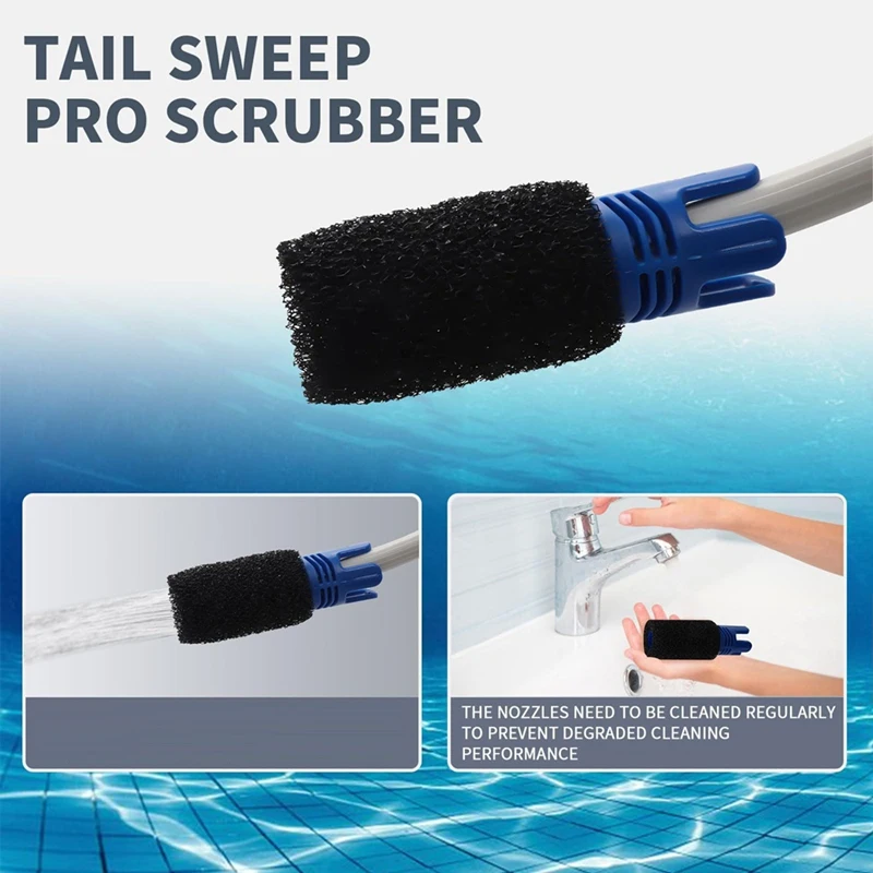 Tail  Pro With Scrubber, Pool Cleaner Replacement Parts Fit For Polaris 3900 Sport, 380, 360, 280,180 Pool Cleaners