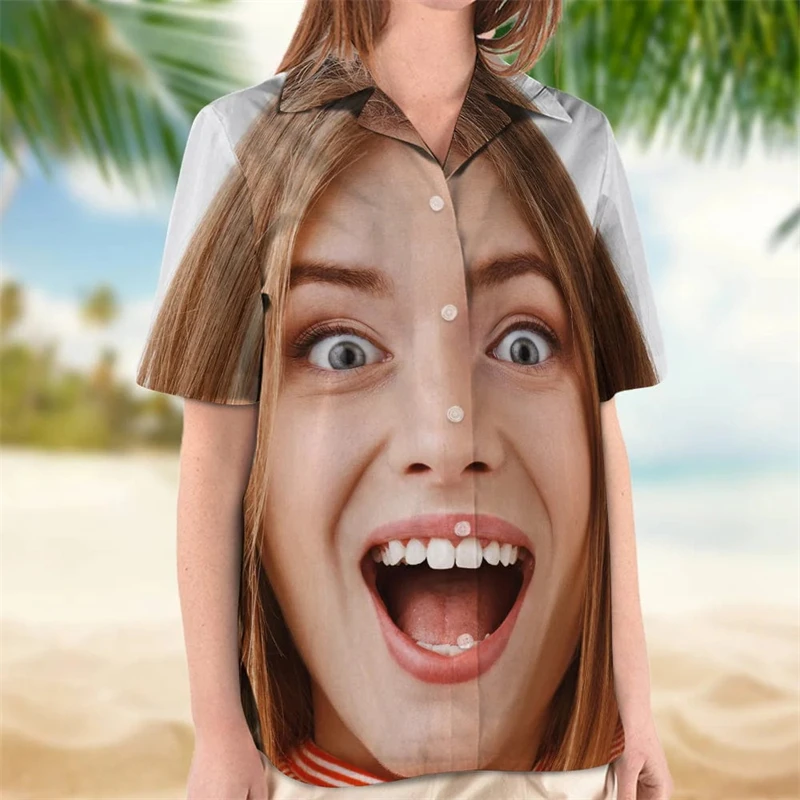 Camisetas personalizadas com design de avatar engraçado, impressas em 3D, para homens e mulheres, presente de aniversário divertido, blusas com foto D