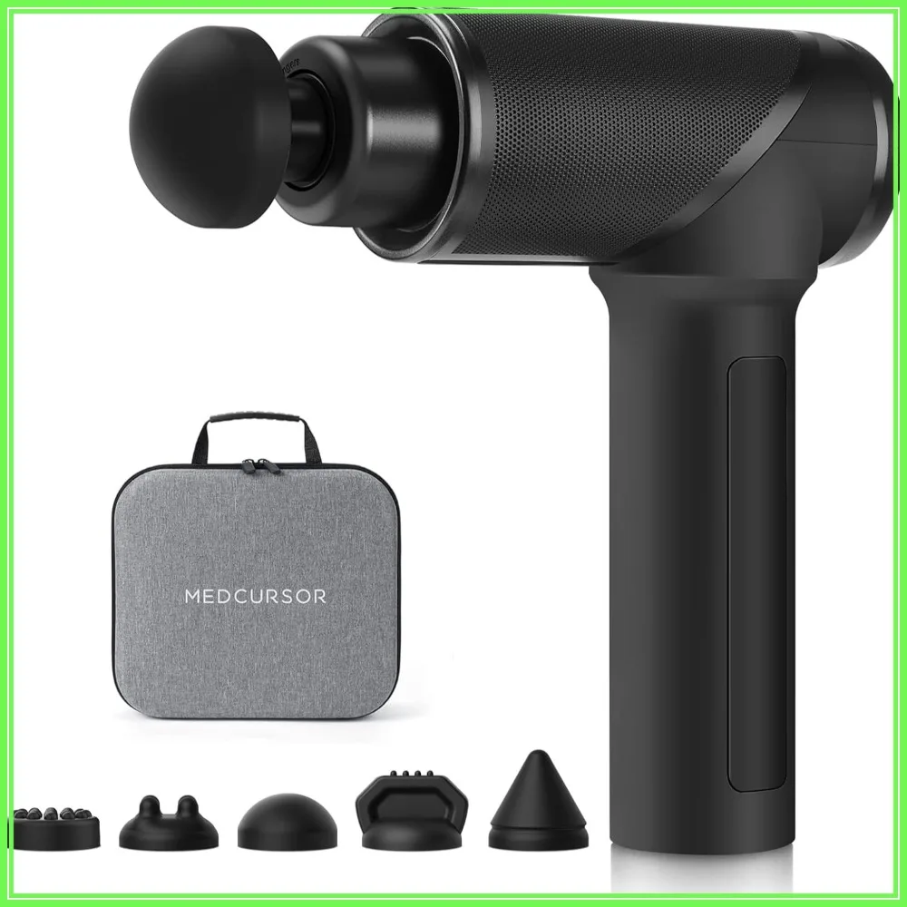 

High Intensity Percussion Massage Gun, Deep Tissue Muscle Massager with 6 Heads for Soreness Relief, Gift for Dad