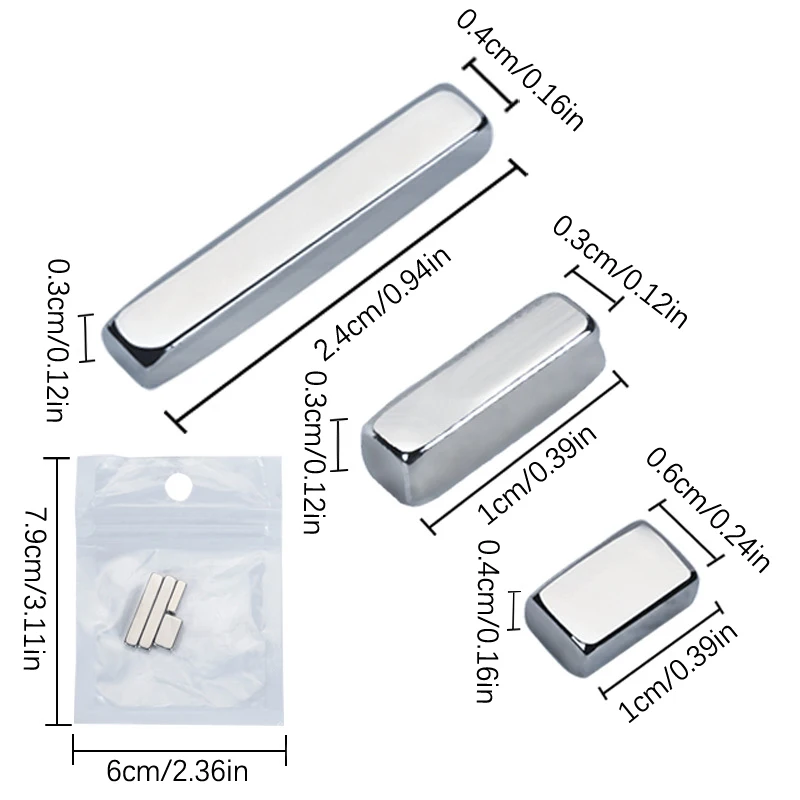 4 pz/set magnete a striscia spessa Cat Eye magnete magnetico per unghie Gel UV Polish Stick Board accessori multifunzione per la decorazione delle unghie