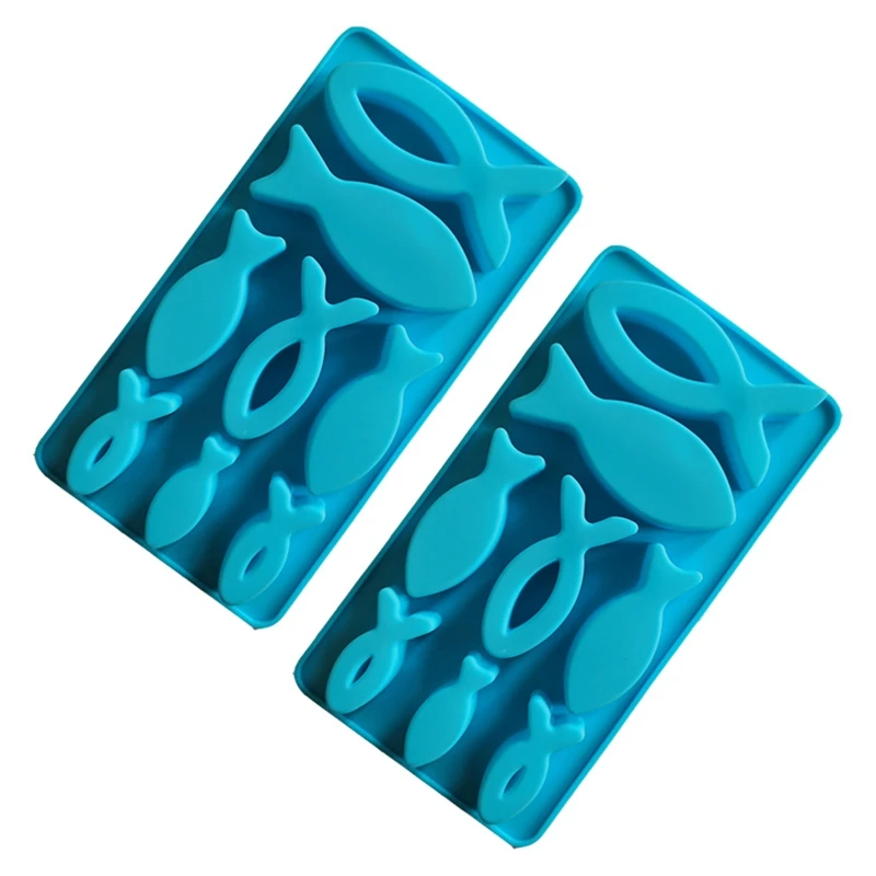 

2Pcs Silicone Mould Fish Jelly Pudding Mold For Chocolate Ice-Cube Cake Pudding Cake Handmade Cooking Mould