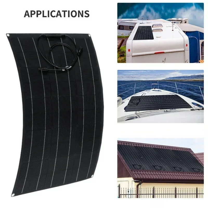 500W-2000W Solar Panel Kit - 12V/18V/24V Battery Charger | Household & Portable Power for RV/Boat/Car/Camping