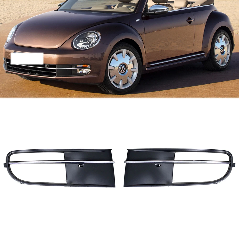 

Side Front Bumper Fog Lamp Light Cover Grille For VW Beetle Cabriolet 2012 2013 2014 2015 2016 Car-Stying 5C5854665d 5C5854666d