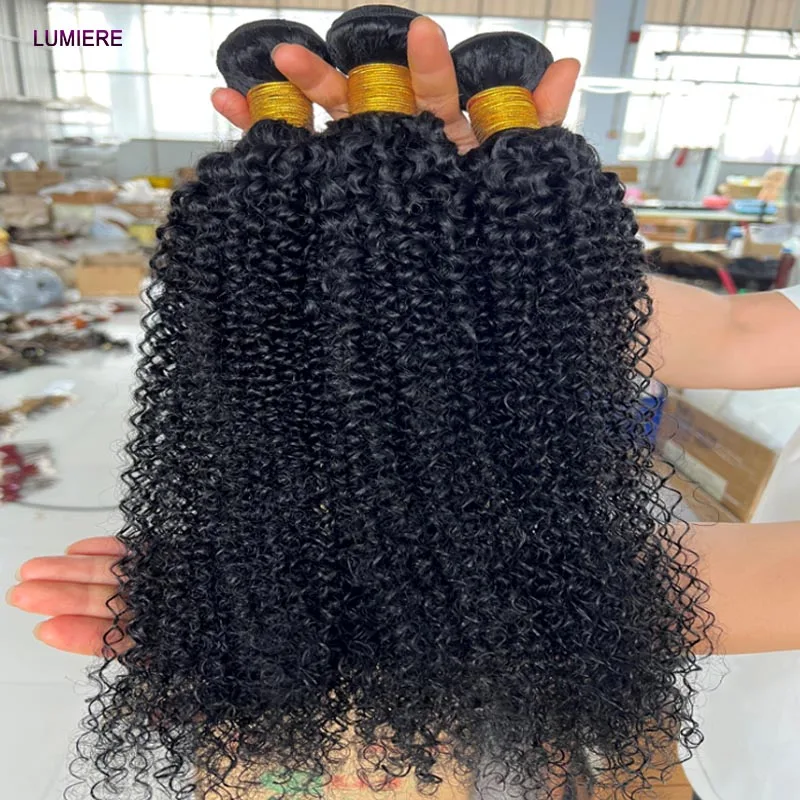Afro Kinky Curly Deep Wave Echthaar-Bündel Lockiges Haar 30 Zoll Echtes Rohes Unbehandeltes Doppelt Gewebtes Haar-Bündel Extensions – Detail 21