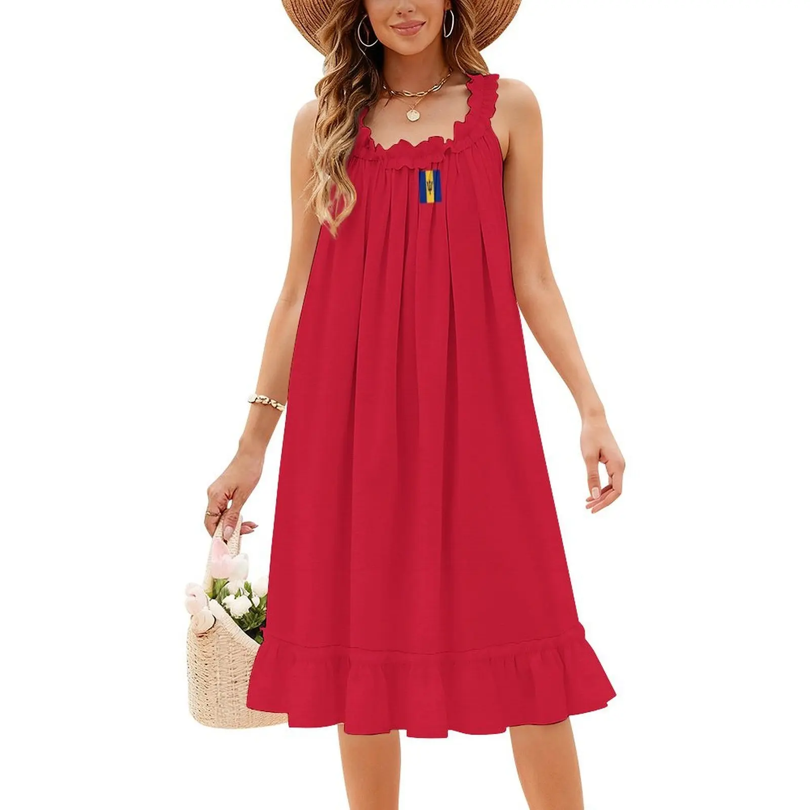 بربادوس-العلم الرسمي لبربادوس المرأة ملابس الشارع الشهير فستان الحفلات العصرية طباعة ملابس النادي للإناث بربادوس بربادوس العلم