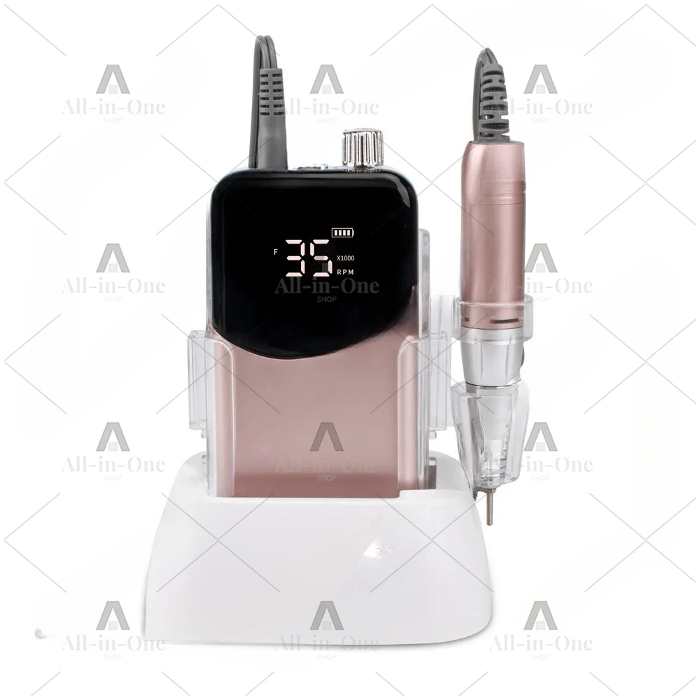 New 85W Electric Nail File 35000 RPM Cordless Professional Nail Drill Machine