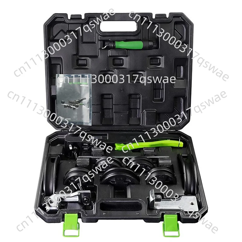 Manual Pipe Bender Copper and Aluminum Pipe Air Conditioning Tubing Bending Tool Set with 7 Dies 6-22mm 90 Degrees