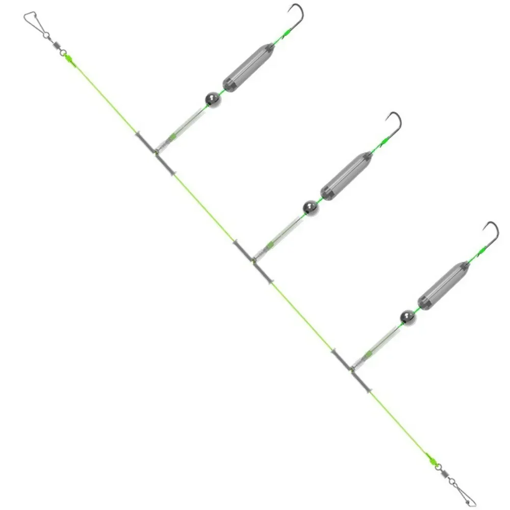 1 Stück 3 Haken Angeln Haar Rigs Haken Widerhaken Iseni Haken Karpfen Angelhaken gebrauchsfertig Größe 4 # -11 # Karpfen Rigs Angelköder