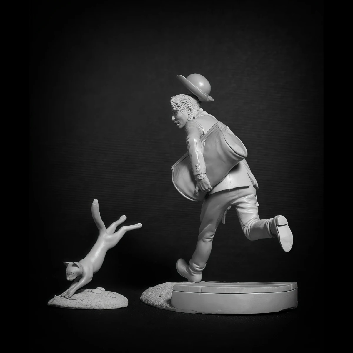 75MM 수지 도색되지 않은 모델 키트, 은행도둑의 조립되지 않은 도색되지 않은 GK,1552R