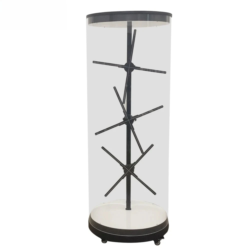 Step Into The Future With 3D Hologram Projector Fan Splicing Cylindrical Hologram Cabinet Human Solution