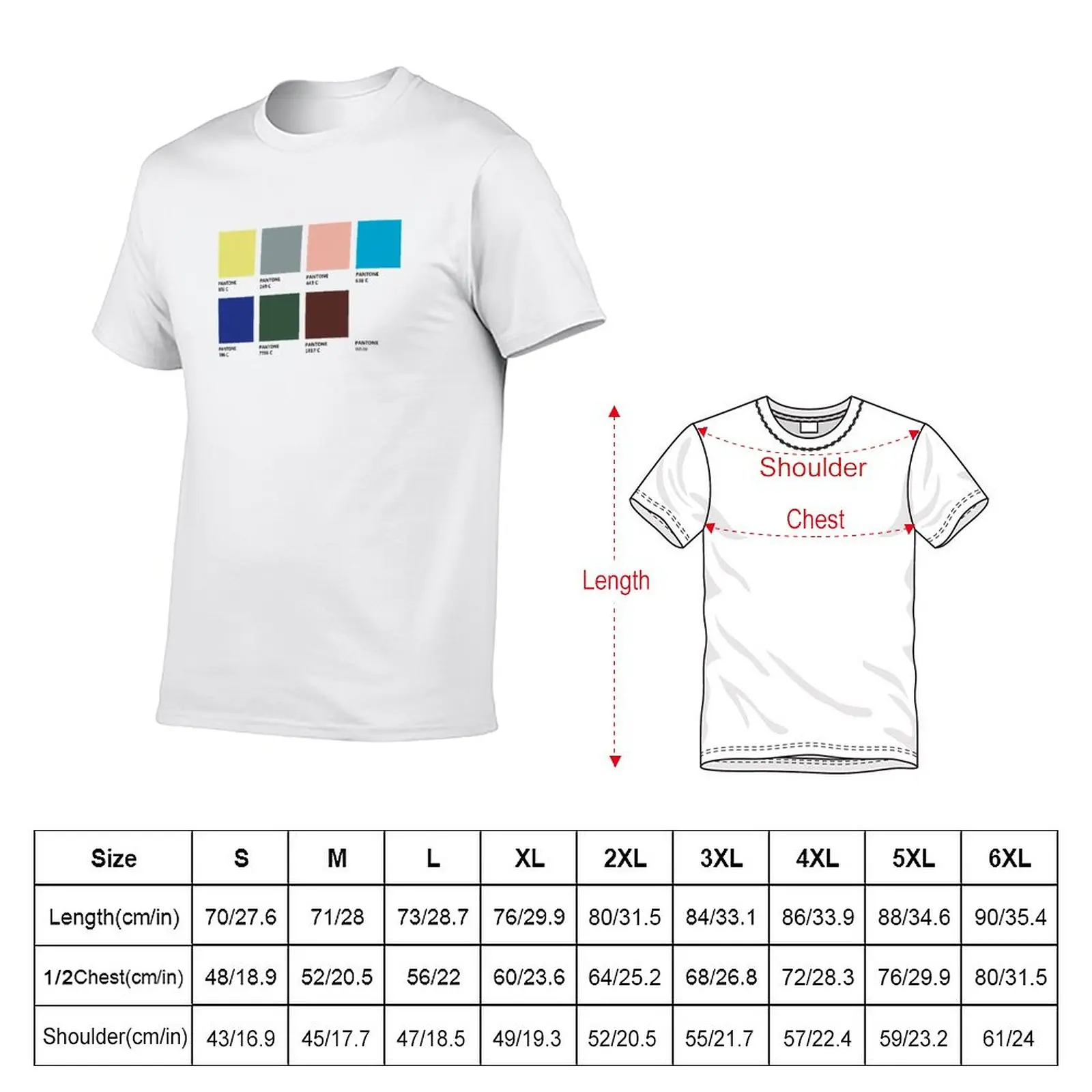 Pantone Tee Sean Wotherspoon Colours T-Shirt plain kawaii clothes quick-drying blacks men t shirt