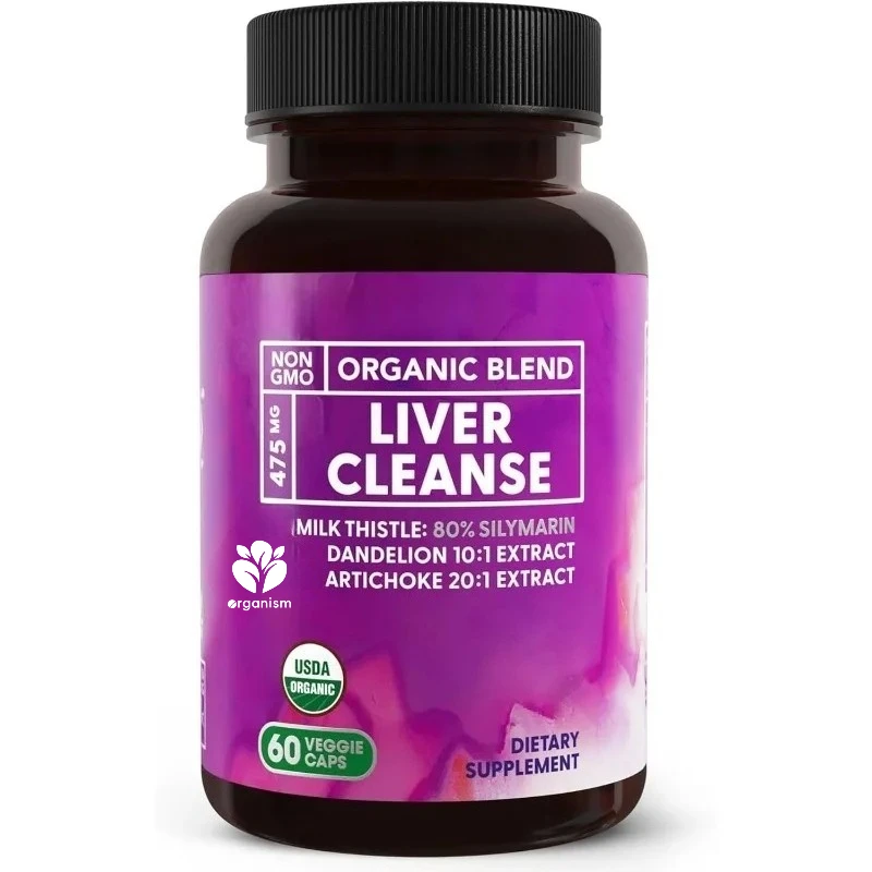 80% milk thistle extract, liver cleansing and health support, containing dandelion and thistle extracts -100% vegan capsules