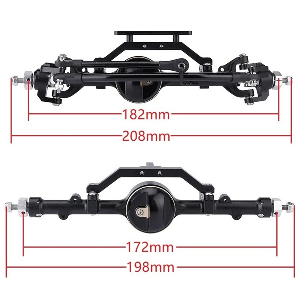 New CNC Metal D90 Front and Rear Axle for 1/10 RC Crawler RC4WD D90 D110 Gelande II TF2 Yota II Axle Upgrades Parts