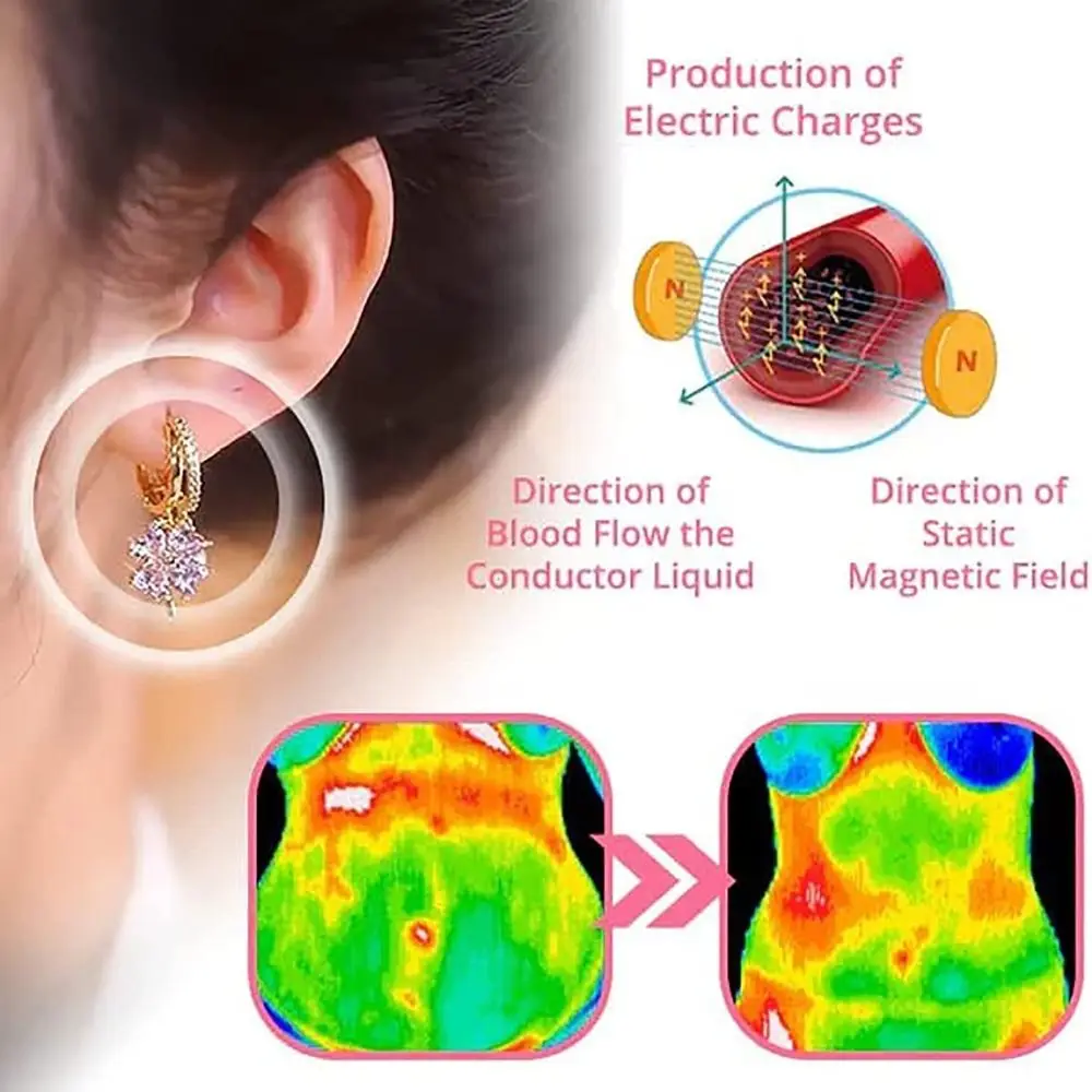 Earrings Weight Loss Lymphatic Magnetotherapy Earrings Lymphatic Drainage Earrings Magnetherapy Germanium Earrings