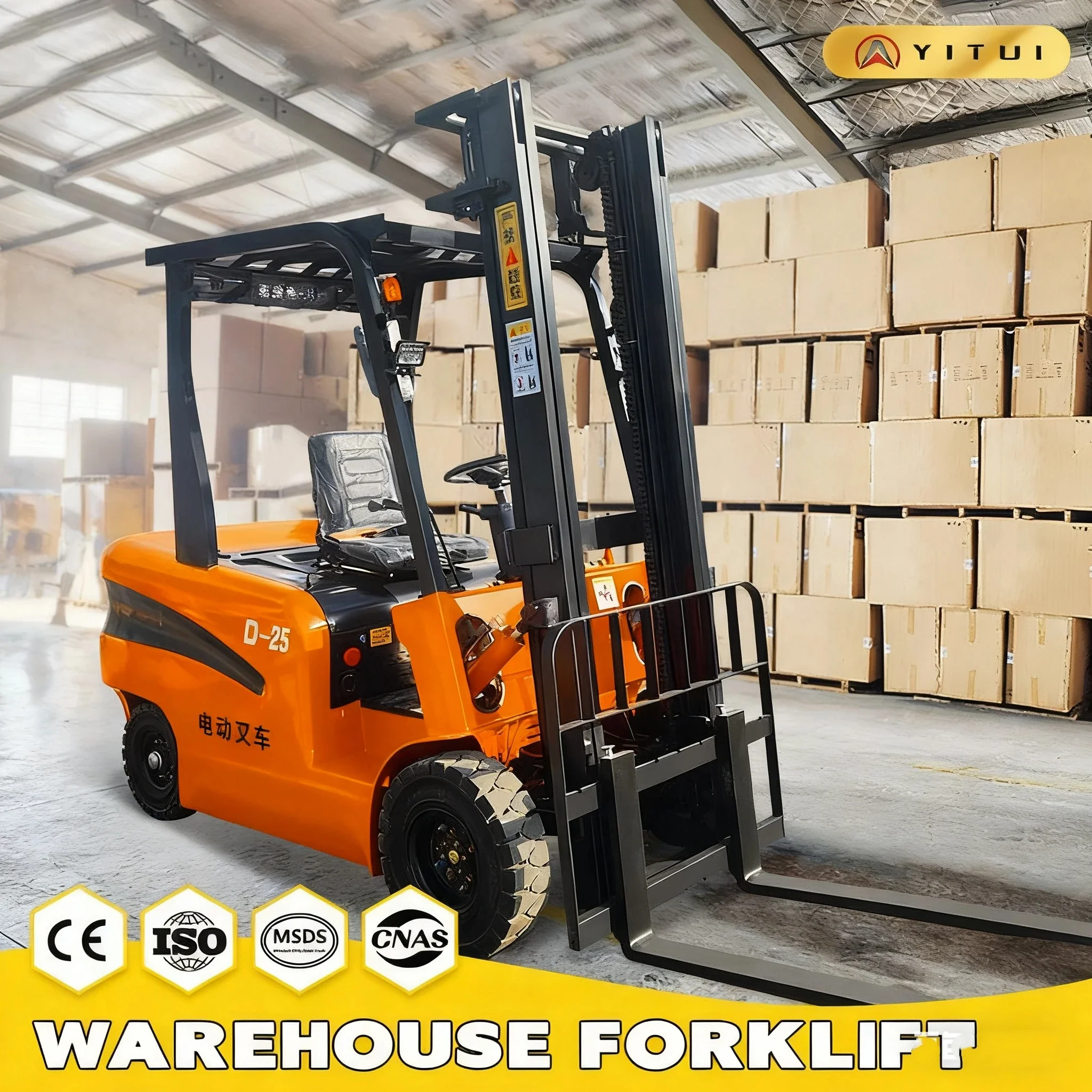 Forklift Listrik Mini Kustom Dengan Aksesoris Forklift Listrik Efisiensi Tinggi Dan Hemat Energi 4wd Pengiriman Cepat