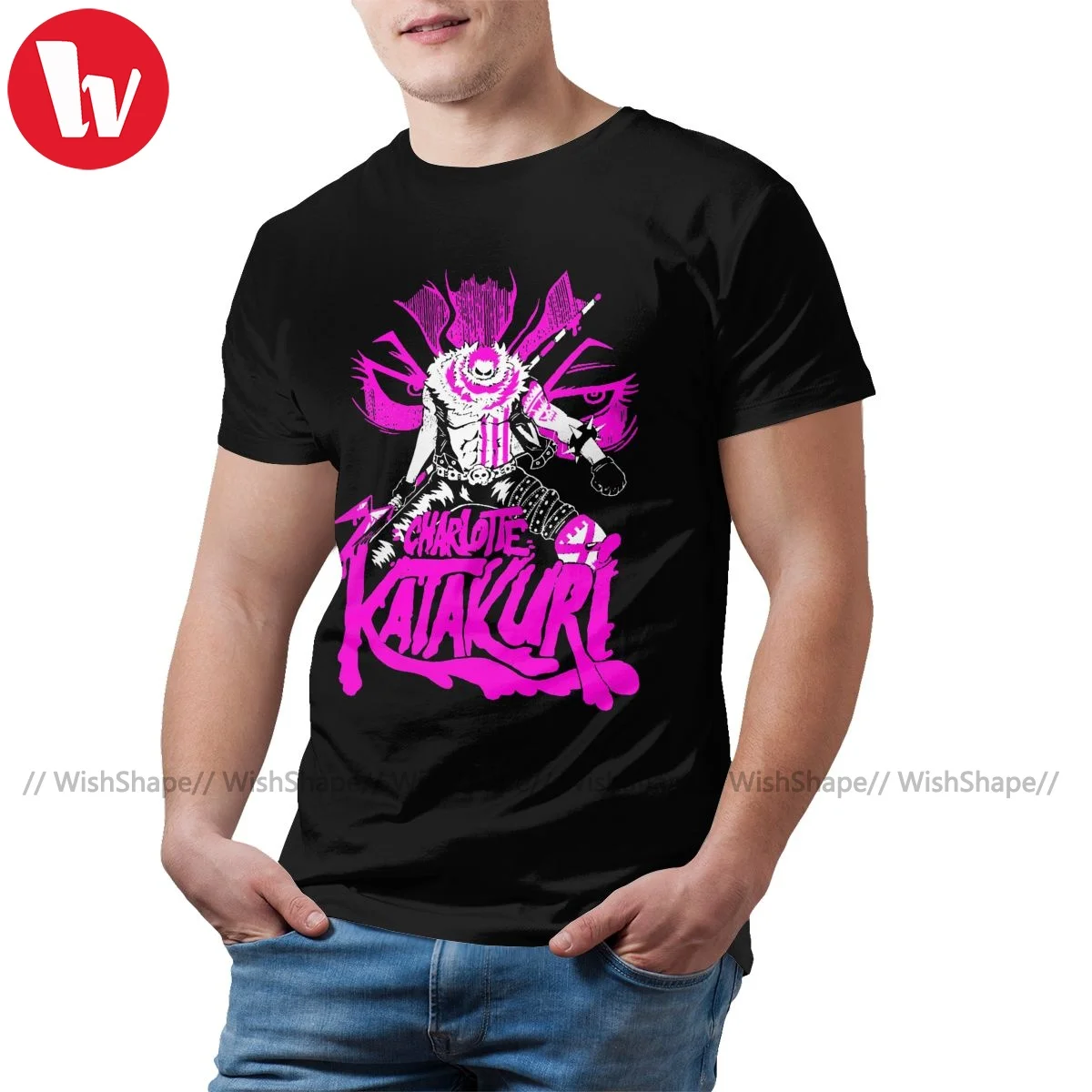 Katakuri T-Shirt Streetwear Casual Cotton T Shirt Printed Short Sleeves Tee Shirt Male 4xl