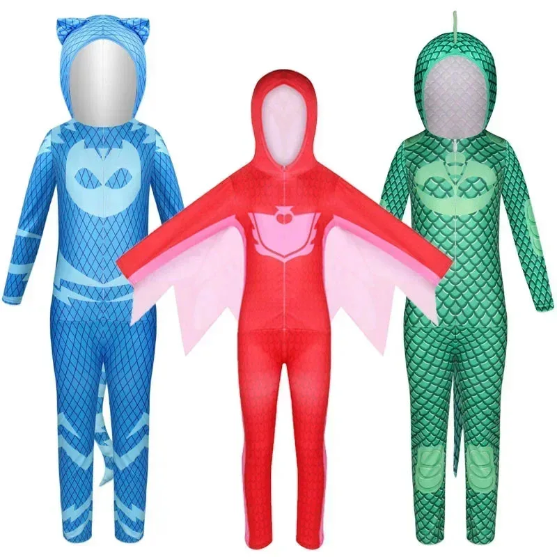 

Cartoon Masked Man Product little hero Owlette girl baby PJ cosplay game masked kids Halloween Owlette Bo
