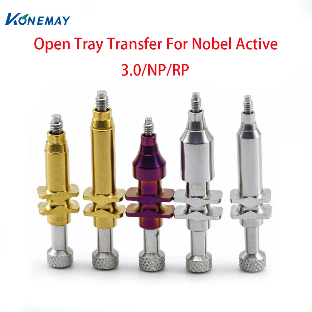 Konemay 5pcs Dental Open Tray Transfer Impression Coping For Nobel Active 3.0 NP RP Dental Lab Restoration Accessories