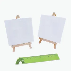 2 Sets Mini Canvas Panel Wooden Easel Sketch Pad Settings for Painting Crafts Drawing Gift Art Supplies 7 Main Sales Automotive Easel - №5