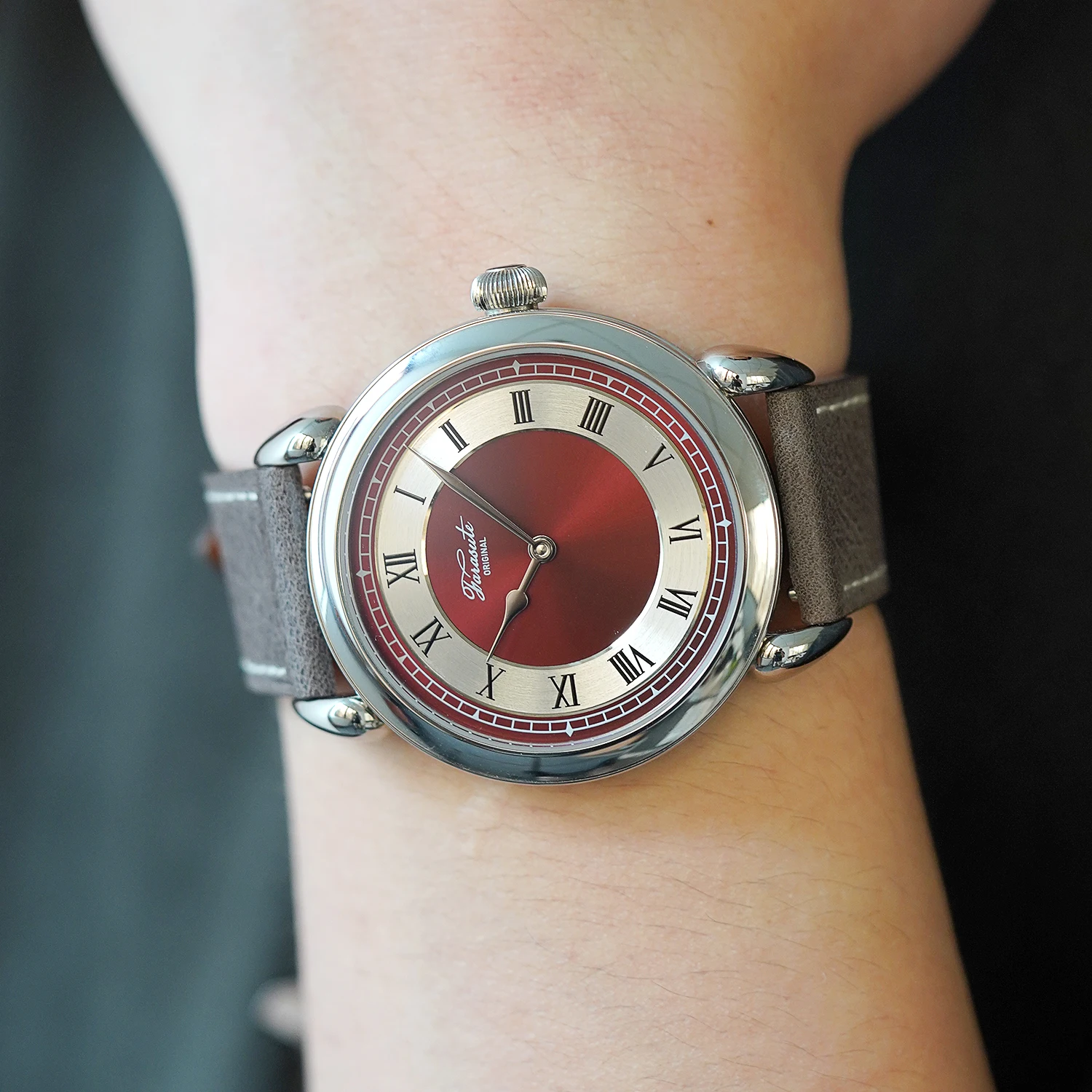 Reloj Automático FARASUTE para hombre, reloj de pulsera mecánico de lujo de 40mm, esfera esmaltada con espejo de zafiro ultrafino, Mini Rotor