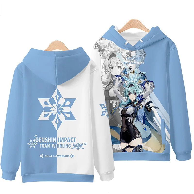 Genshin Impact Yae Miko Hoodie Harajuku Cartoon Fashion Kawaii Raiden Shogun Print Sweatshirt Hoodies Women Men Autumn Clothes