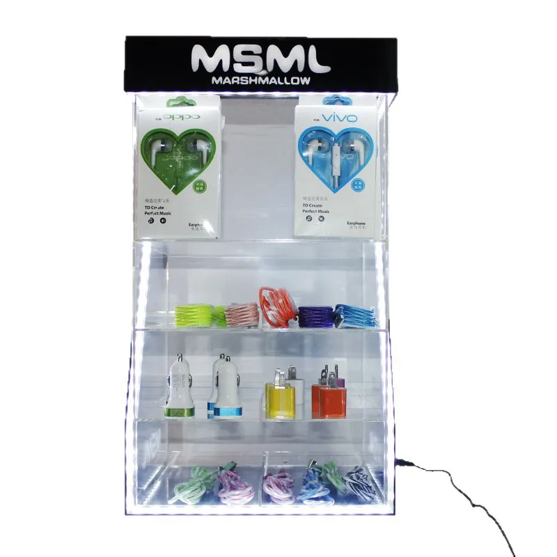 Acrylic display stand with lamp electronic atomizer display case LOGO supermarket convenience store atomizer display stand