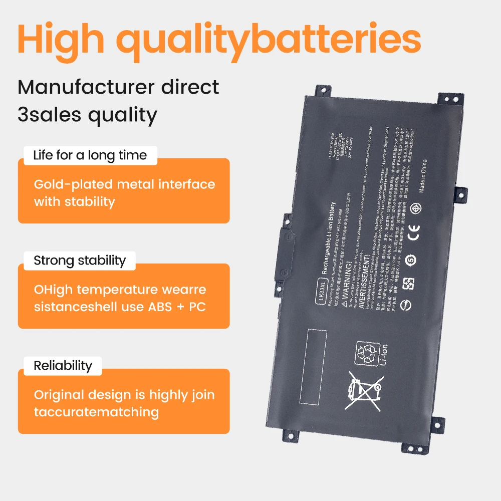 LK03XL Laptop Battery For HP envy 15 x360 15-bp 15-cn TPN-W127 W128 W129 W132 HSTNN-LB7U HSTNN-UB7I HSTNN-IB8M LB8J