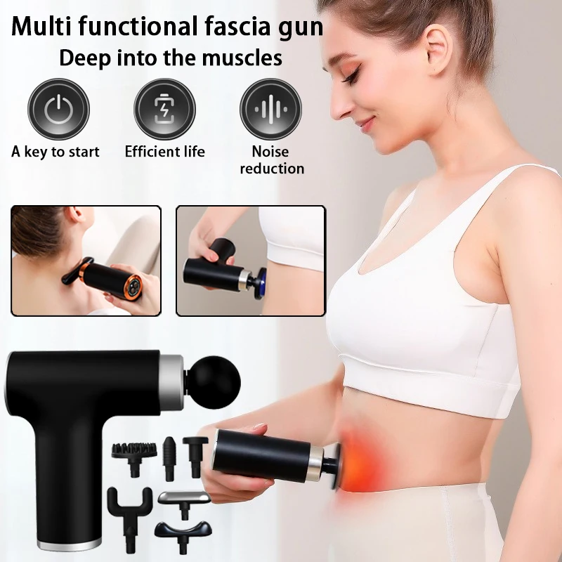 

Multi functional fascia gun hot compress massage ice compress muscle relaxation shoulder and neck massage silent and multi level