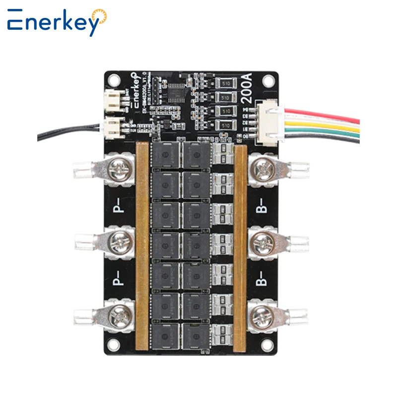Enerkey Li-ion/Lto/Lifepo4 BMS 4S 12V 200A Peak 600A carte de Protection PCB au Lithium avec Balance 3.7V 18650 batterie BMS