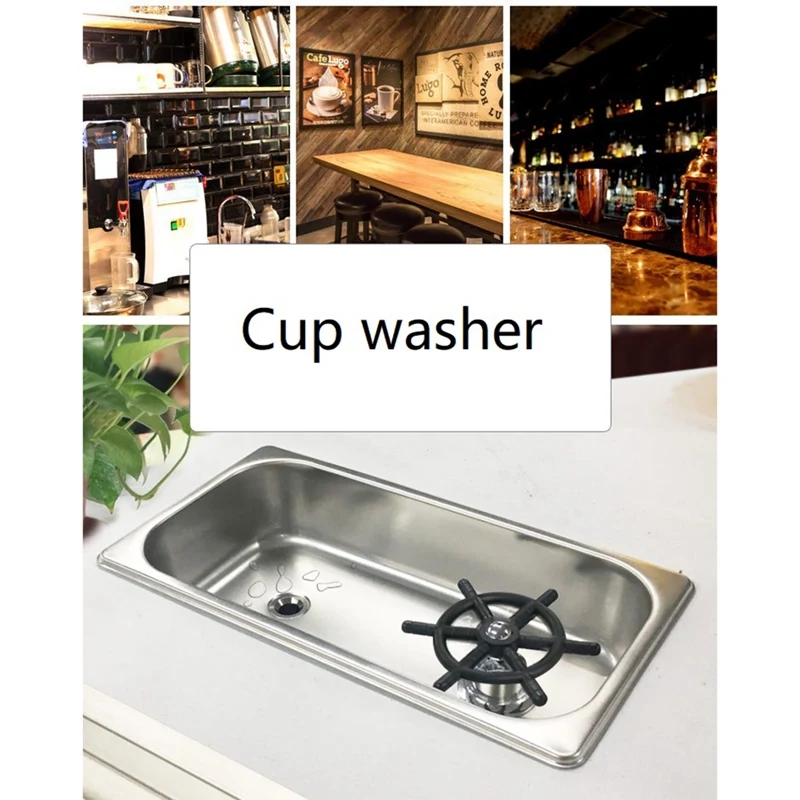 

Kitchen Sink Accessories Cup Washer, Stainless Steel Automatic Cup Washer, Glass Cleaning Flusher, Flusher, Glass Flusher