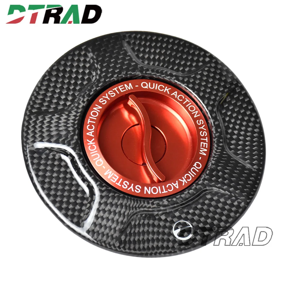 ل DUCATI Panigale/Streetfighter V4 V2 2025 2026 ألياف الكربون الإفراج السريع الوقود حشو قبعات دراجة نارية بدون مفتاح غطاء خزان البنزين