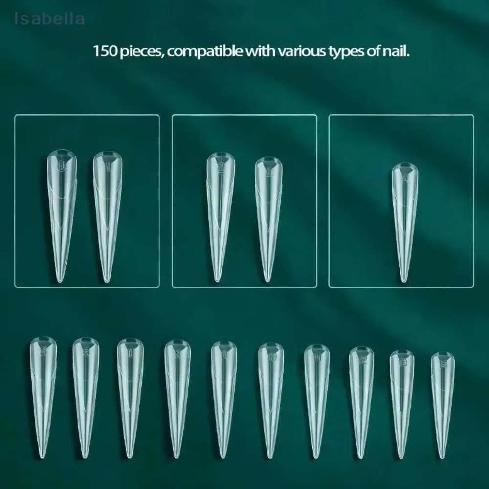 150Pcs Reusable Butterfly Shape Nail Dual Forms Positioning Lines Dual Forms Nail Extension Forms Full Cover