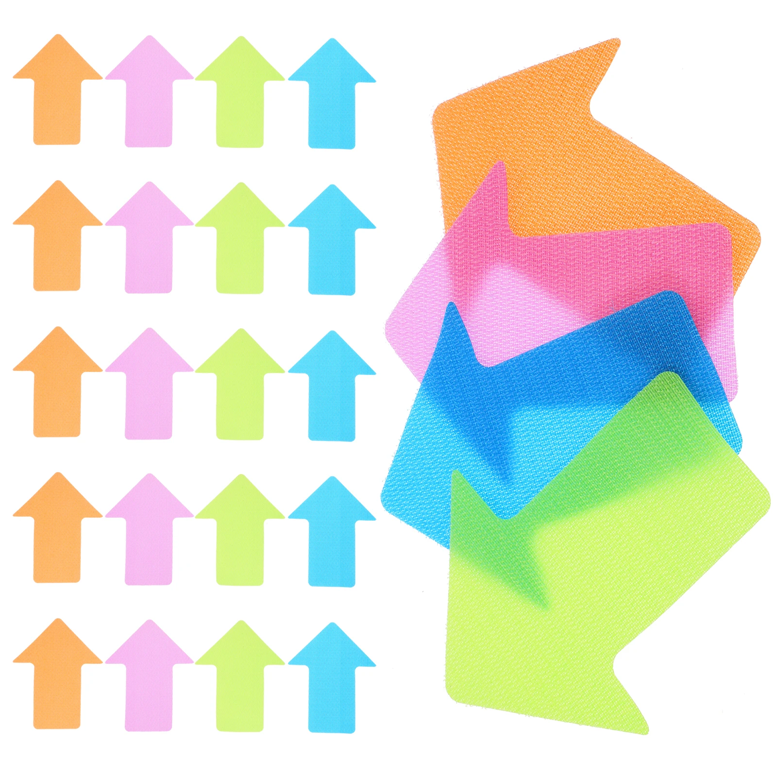 

24 Pcs Carpet Markers 4 Inch Arrow Shape Nylon Stickers for Classroom Soccer Training Gym Floor Sports Exercise Easy