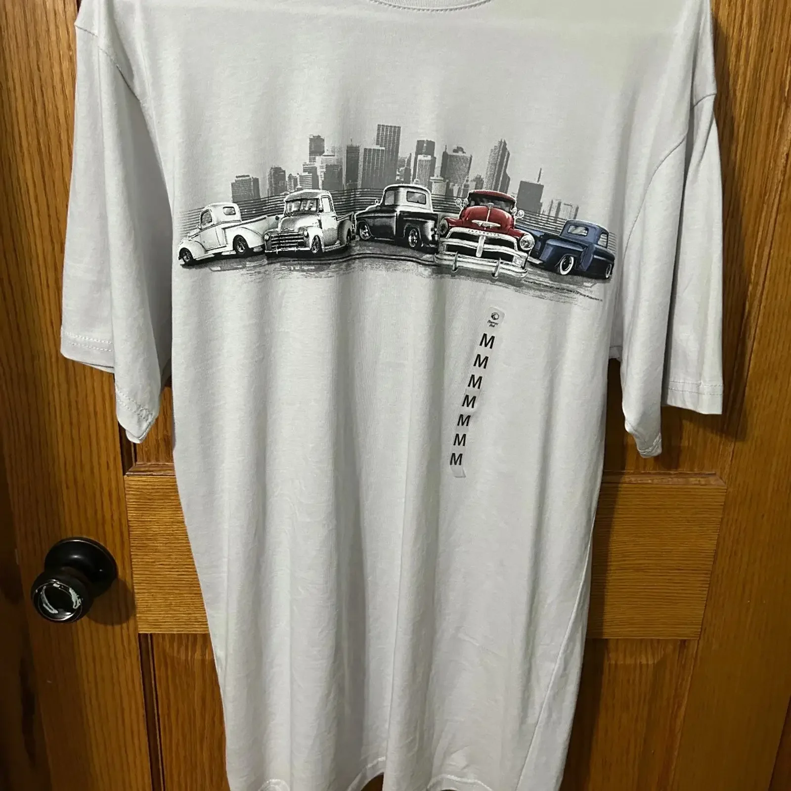 Pick Up Trucks Mens  T shirt white 100 Cotton Size M NWOT vintage Washed Soft fashion Breathable Top For Everyday Wear