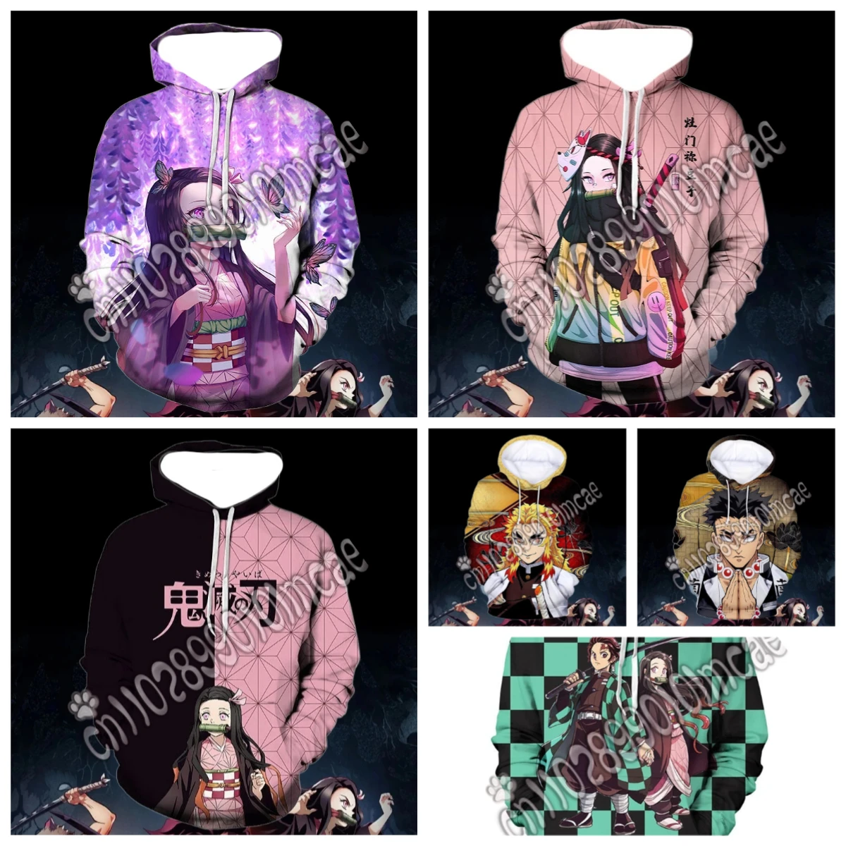 

2025/26 аниме Demon Slayer Kimetsu No Yaiba 3D толстовка с капюшоном Agatsuma Zenitsu Tomioka Giyuu косплей мужское пальто наряд