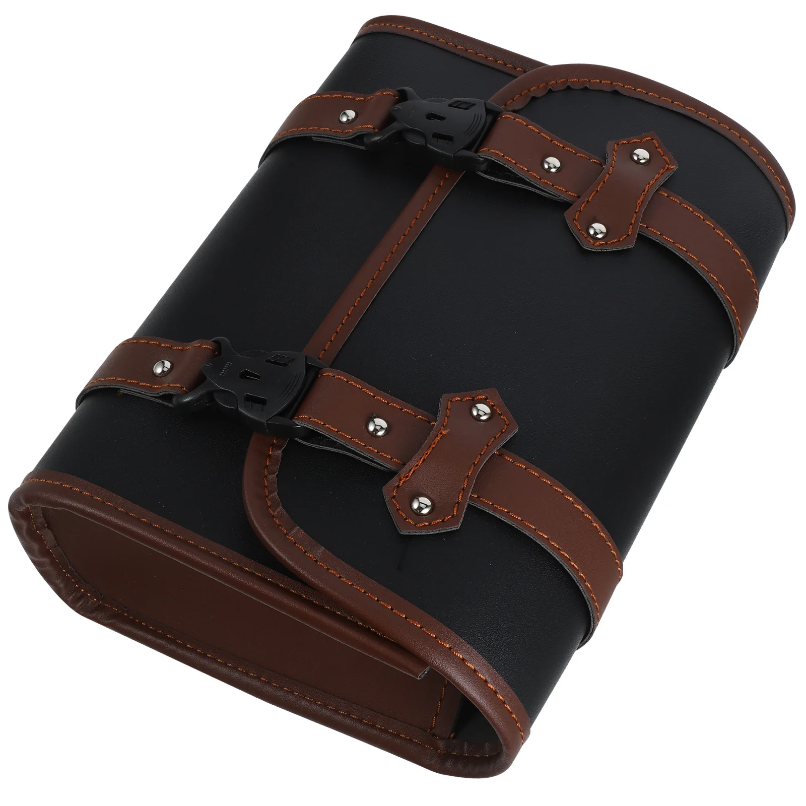 

Motorcycle Storage Bag PU Dual-Color Saddlebag Organizer Side Hanging Handlebar Fork Bag Motorcycle Accessories