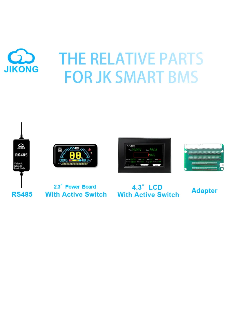Active Balance Jikong 4S 8S 16S 20S 24S Lifepo4 BMS 100A 150A 200A LiFePO4 DALY JBD Smart JK BMS 16S 280ah view 6
