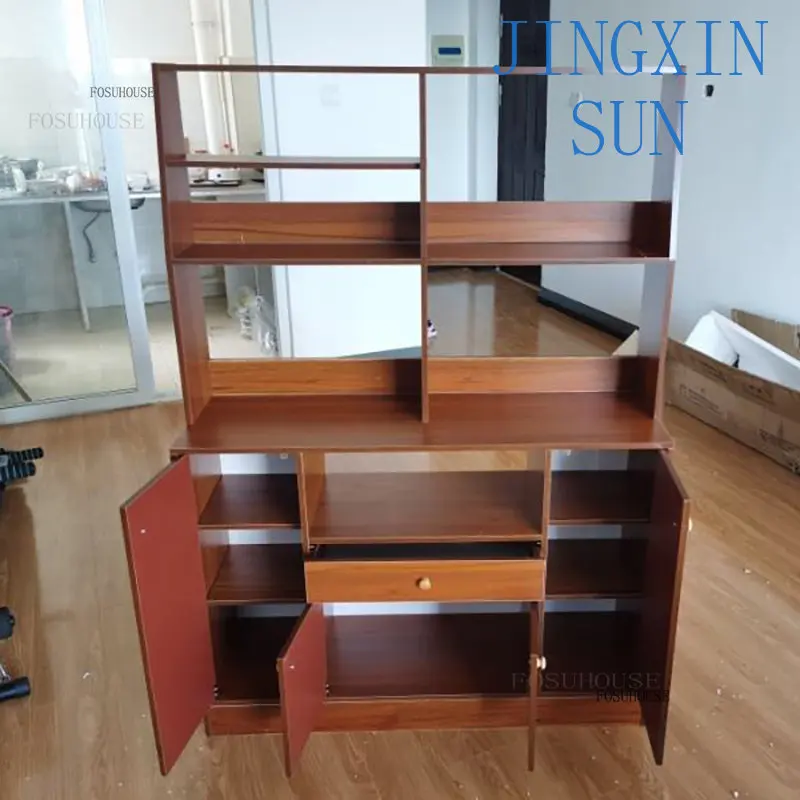 Indoor Household Floor-standing Kitchen Cabinets Fashion Restaurant Furniture Wine Modern Hotel Canteen Storage Shelf G